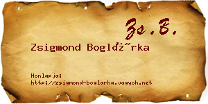 Zsigmond Boglárka névjegykártya
