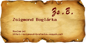 Zsigmond Boglárka névjegykártya